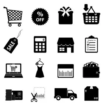 Shopping and ecommerce Stock Illustration