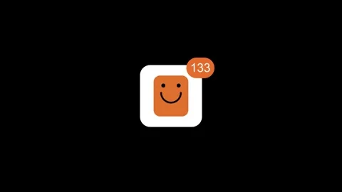 Shopping app icon with notification badge counting numbers animation Stock Footage 342003106