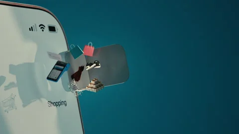 Shopping App Icon Opening Stock Footage 285389907