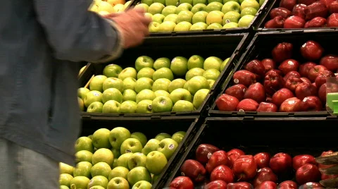 Shopping for Apples Video stock 76942