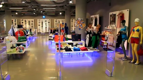 Shopping area Stock Footage