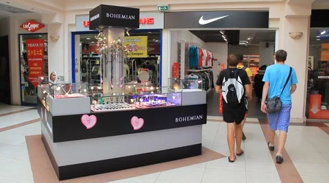 Shopping area Stock Footage