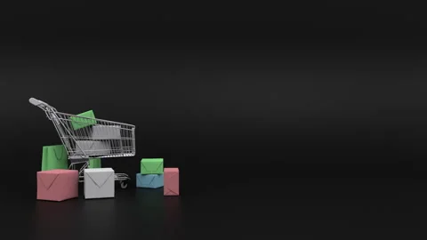 Shopping Background Black Video stock 172516922