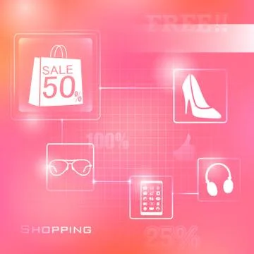 Shopping Background Stock Illustration