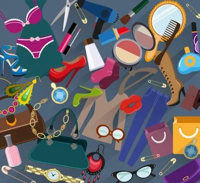 Shopping background Stock Illustration