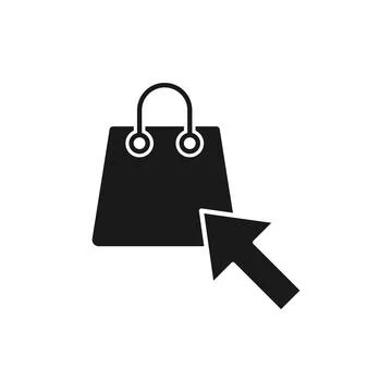Shopping Bag with Arrow icon Vector Design. Shopping Bag icon with Arrow desi Иллюстрация