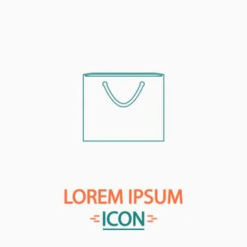 Shopping bag computer symbol Stock Illustration