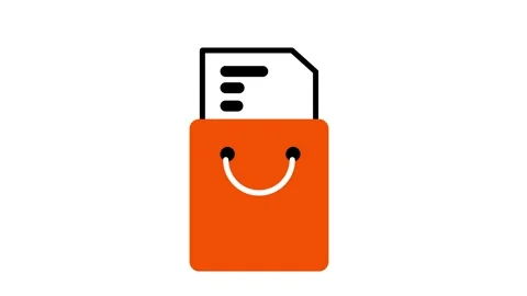 Shopping Bag Document Icon Stock Footage 340305761
