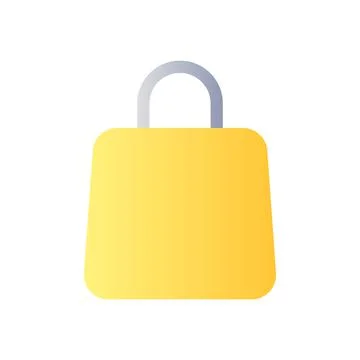 Shopping bag flat gradient color ui icon Illustrazione stock