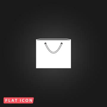Shopping bag flat icon Stock Illustration