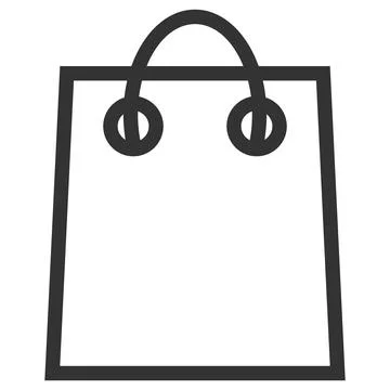 Shopping Bag Flat Icon. Pixel Perfect. For Mobile and Web. Stock Illustration