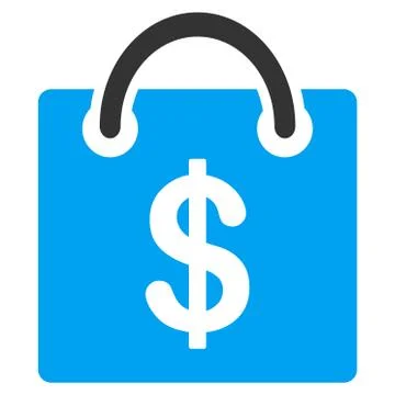 Shopping Bag Flat Vector Icon Illustrazione stock