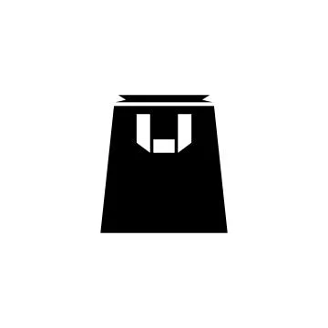 Shopping Bag Flat Vector Icon Stock Illustration