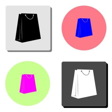 Shopping bag. flat vector icon Stock Illustration