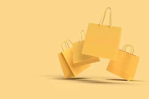Shopping Bag Floating Illustrazione stock