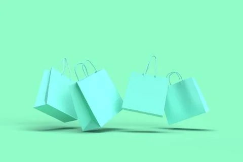 Shopping Bag Floating Illustrazione stock