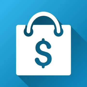 Shopping Bag Gradient Square Icon Stock Illustration