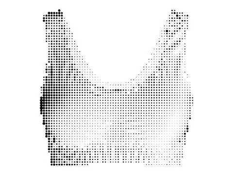 Shopping bag graphic design using dot pattern. Illustration
