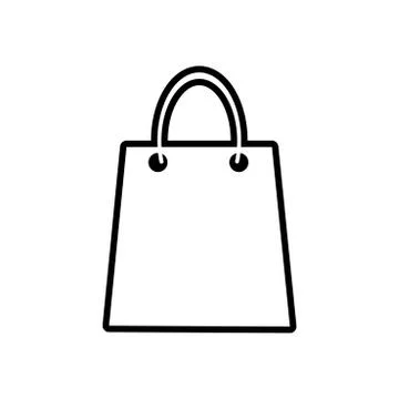 Shopping bag icon. flat design best logo. vector illustration Illustration