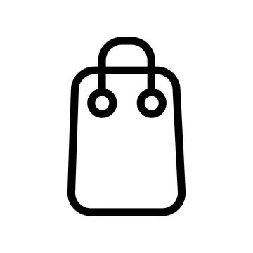 Shopping bag icon. Flat Vector illustration isolated on white background. Stock Illustration