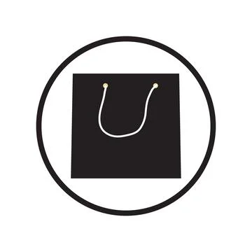 Shopping bag icon. Flat Vector illustration isolated on white background Stock Illustration