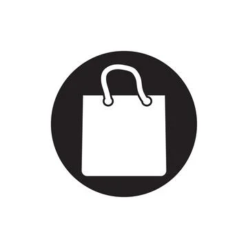 Shopping bag icon. Flat Vector illustration isolated on white background Stock Illustration