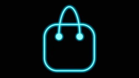 Shopping bag icon Stock Footage 153800003