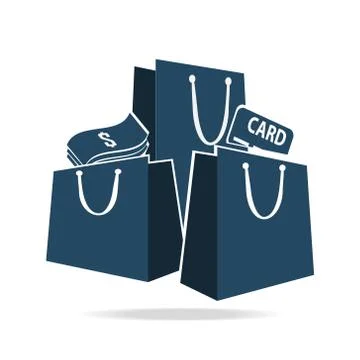 Shopping bag icon Stock Illustration