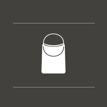 Shopping bag icon isolated on black background. Vector Stock Illustration