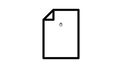 Shopping bag icon overlaying a document, symbolizing online shopping or e-c.. Stock Footage 334834279