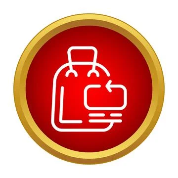Shopping bag icon representing return policy and exchange Stock Illustration