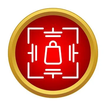 Shopping bag icon in target aiming concept Stock Illustration