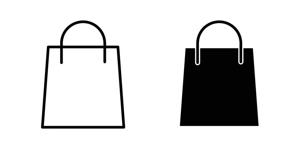 Shopping bag icon vector design illustrations Stock Illustration