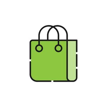 Shopping Bag icon Vector Illustration. Shopping Bag vector icon design for e- Ilustração Stock
