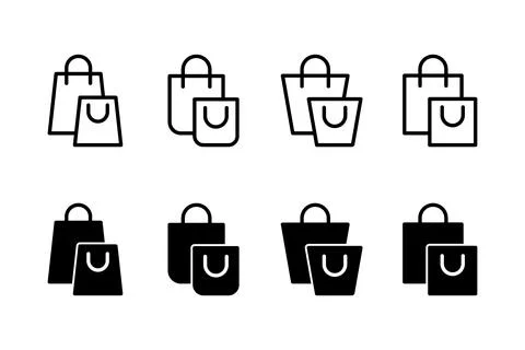 Shopping bag icon vector illustration. shopping sign and symbol Stock Illustration