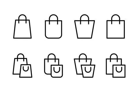 Shopping bag icon vector illustration. shopping sign and symbol Stock Illustration