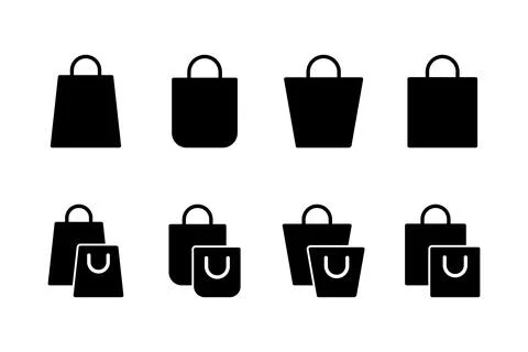 Shopping bag icon vector illustration. shopping sign and symbol Stock Illustration