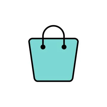 Shopping Bag Icon Vector Logo Template Illustration