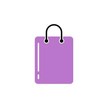 Shopping Bag Icon Vector Logo Template Illustration