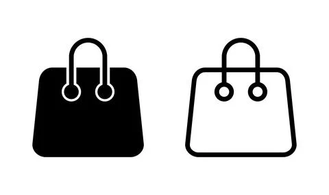 Shopping bag icon vector. Paper market bag icon Stock-Illustration