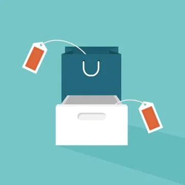 Shopping bag Illustrazione stock