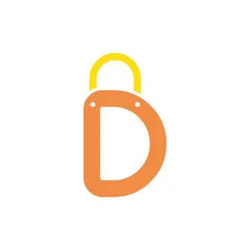 Shopping bag initial 스톡 일러스트