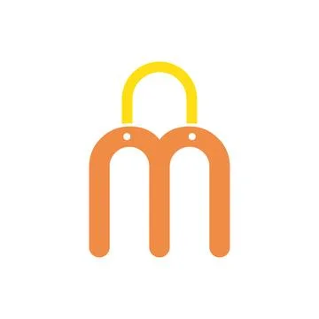 Shopping bag initial Illustration