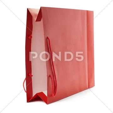 Shopping bag isolated over the white background Stock Photos