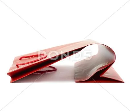 Shopping bag isolated over the white background Stock Photos