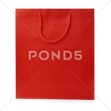 Shopping bag isolated over the white background Stock Photos