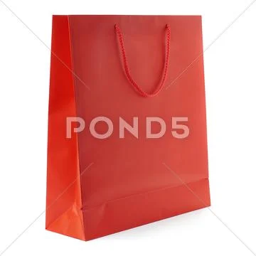 Shopping bag isolated over the white background Stock Photos