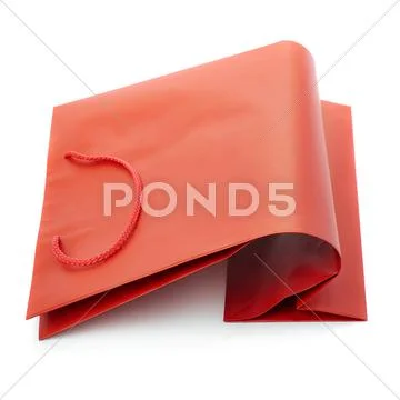 Shopping bag isolated over the white background Stock Photos