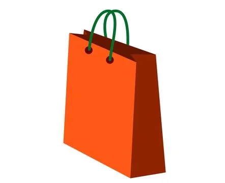 Shopping bag isolated vector Illustrazione stock