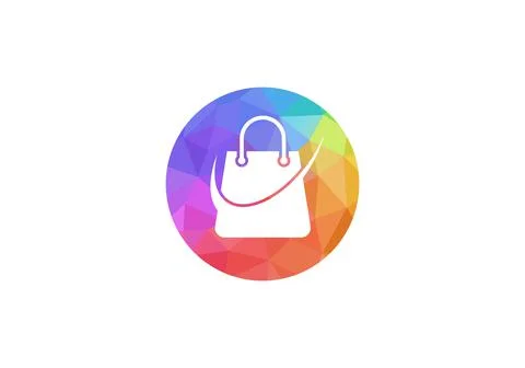 Shopping bag with modern concept vector. Abstract shopping bag Stock Illustration